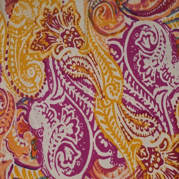 Chaus Vibrant Paisley Blouse in Pink and Yellow - Picture 3 of 3